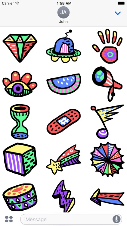 Galaxy - Space Objects Doodle Stickers