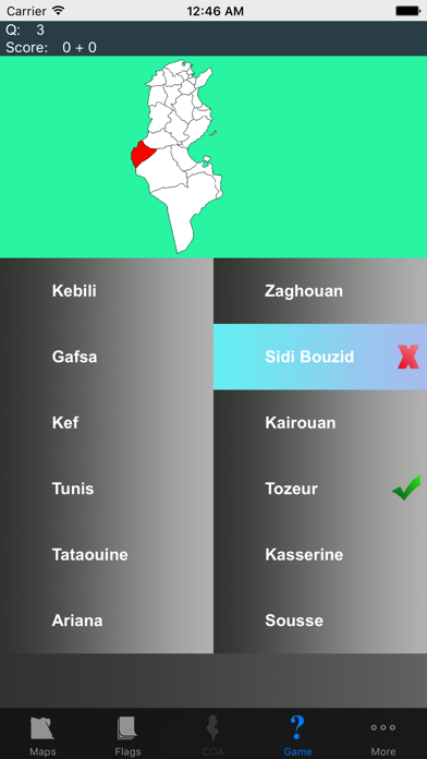 Screenshot #2 pour Tunisia State Maps and Capitals