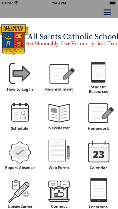 All Saints Catholic School Screenshot