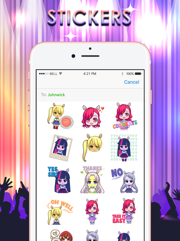 Screenshot #4 pour Pony Girls Emoticons Stickers for iMessage