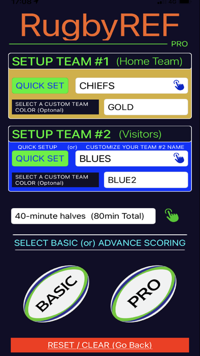 RugbyREF Screenshot