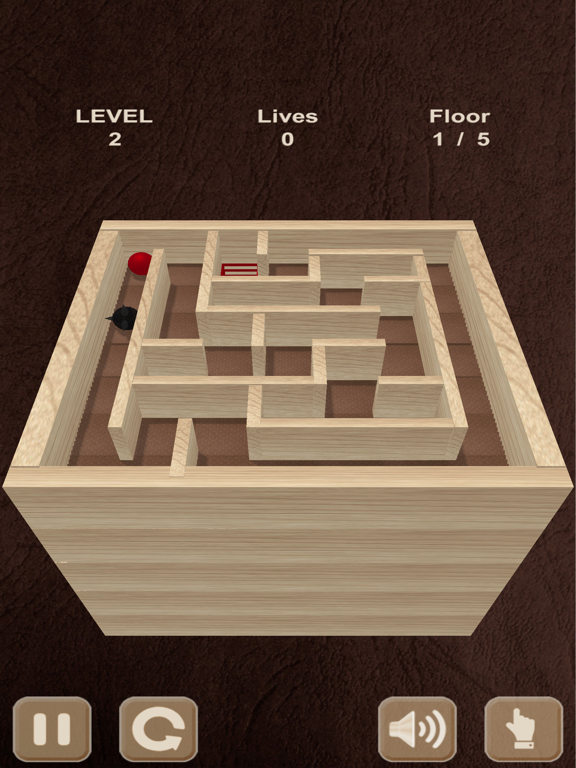Roll the ball. Labyrinth box iPad screenshot