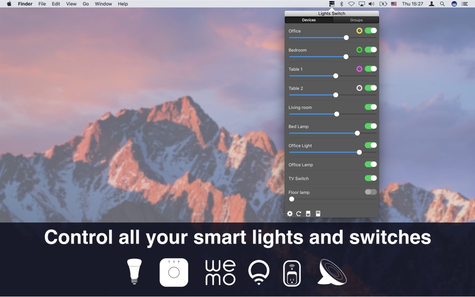 #1. Lights Switch (macOS) 게시자: Georgios Trigonakis