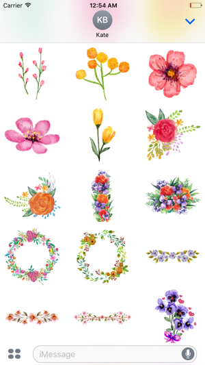 Watercolor Flowers Spring Words(圖2)-速報App
