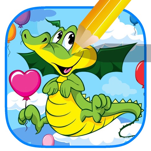 Coloring Page Game Dragon Story Free Play Version Icon