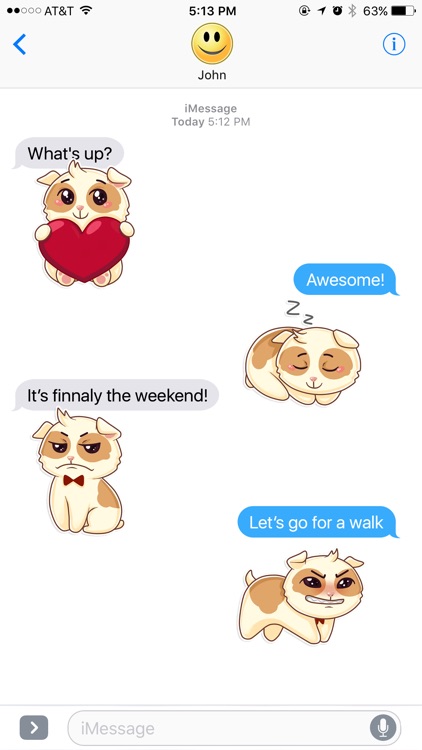 Cute and Happy Puppies Stickers