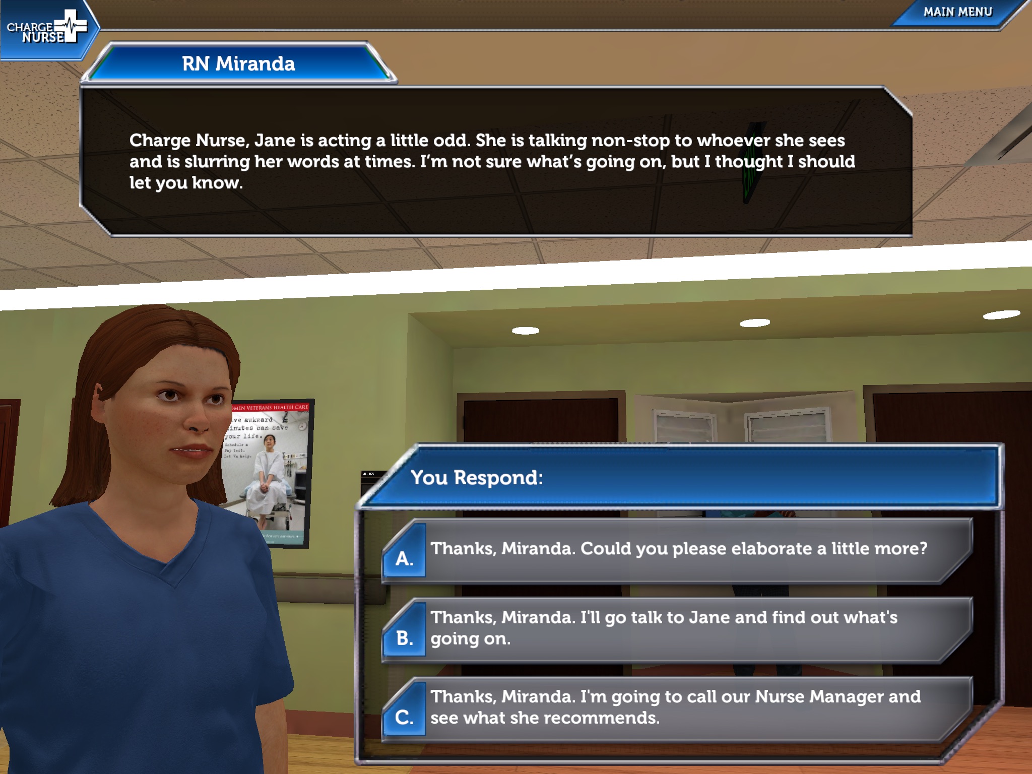 VHA Charge Nurse (CALM) screenshot 2