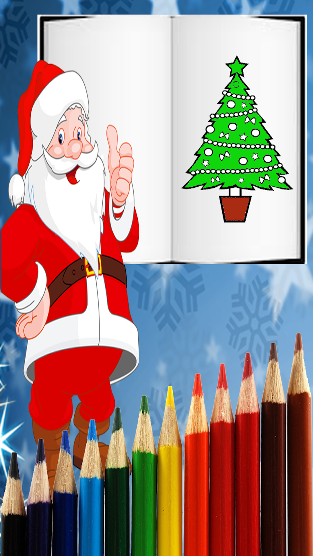 Christmas Santa Coloring Pages -Kids Coloring Book screenshot 4