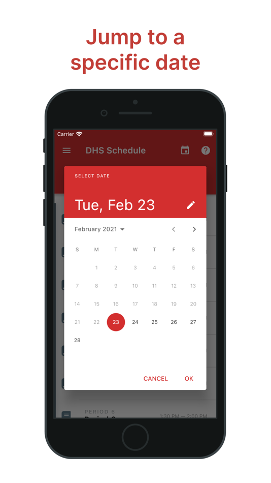 #4. DHS Schedule App (iOS) 来自: Cole Gawin