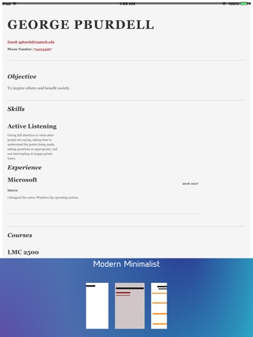 Resume Writer(Excel) screenshot 2
