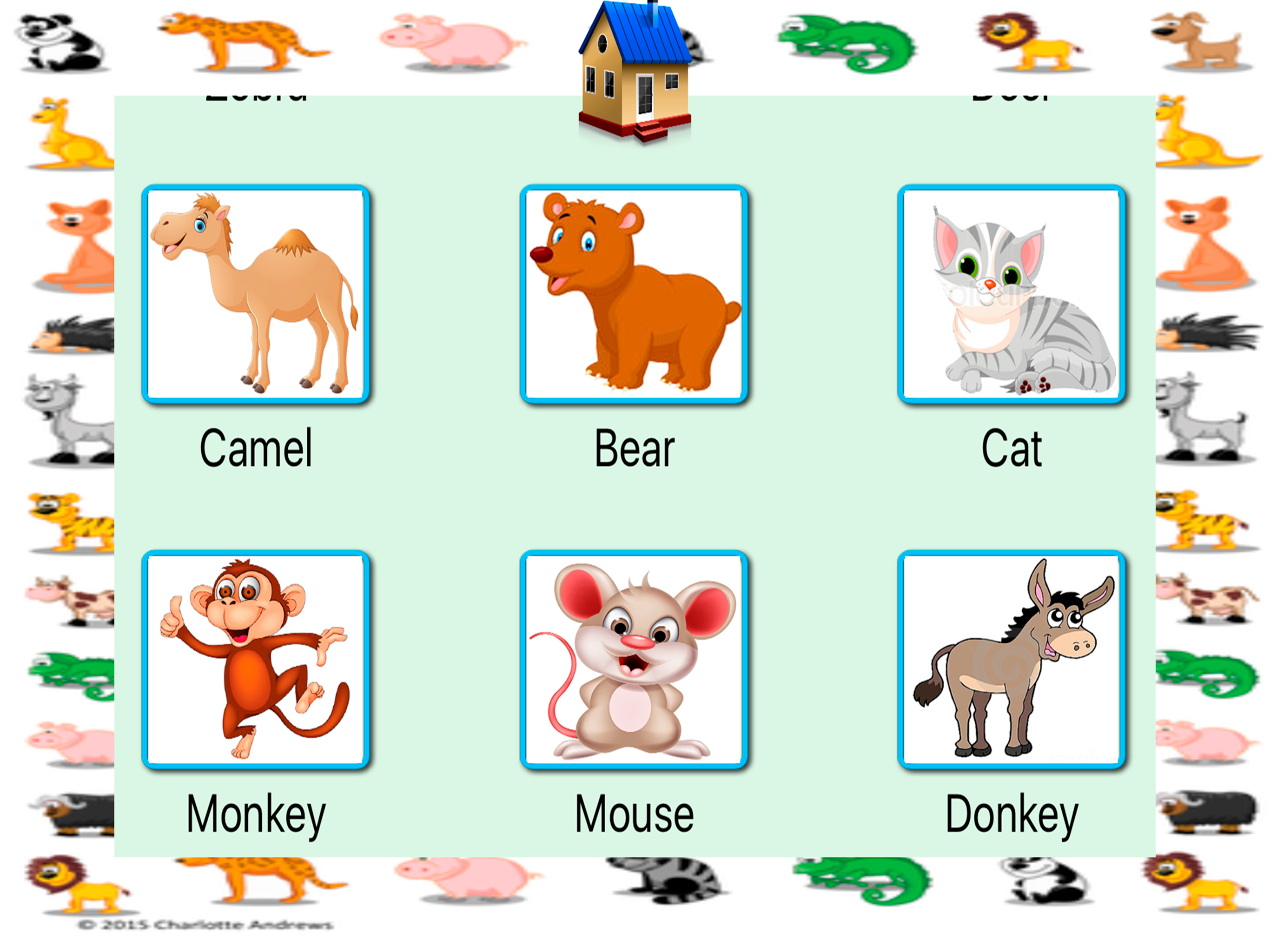 تعليم اسماء الحيوانات بالانجليزية واصواتها للاطفال screenshot 7