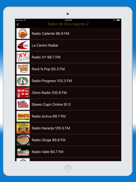 Radio Honduran FM AM - Live Radios Stations Online iPad screenshot 4 - Music app