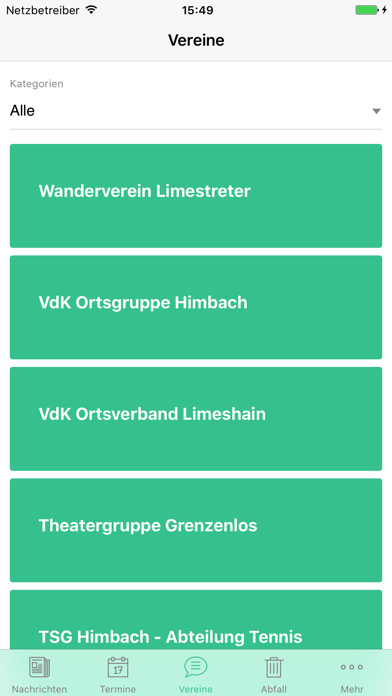 Screenshot #2 pour Limeshain GemeindeApp