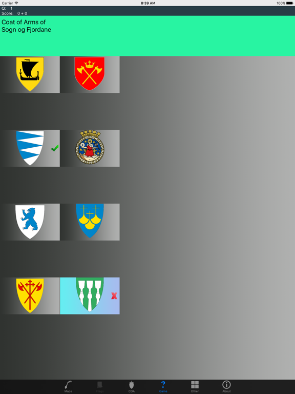 Norway County Maps and Capitals iPad screenshot