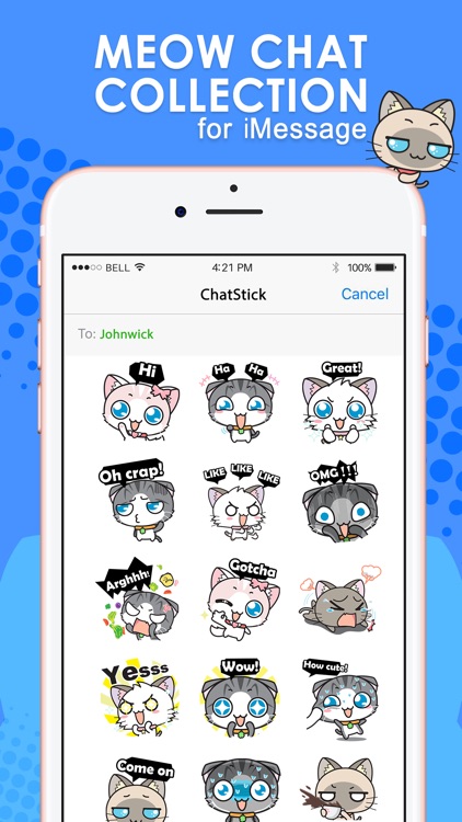 Meow Chat Collection Stickers for iMessage Free