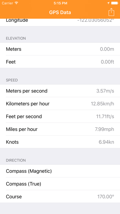 Screenshot #3 pour GPS Data – Coordinates & Speed