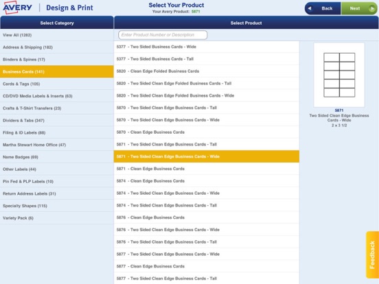 print avery labels from ipad