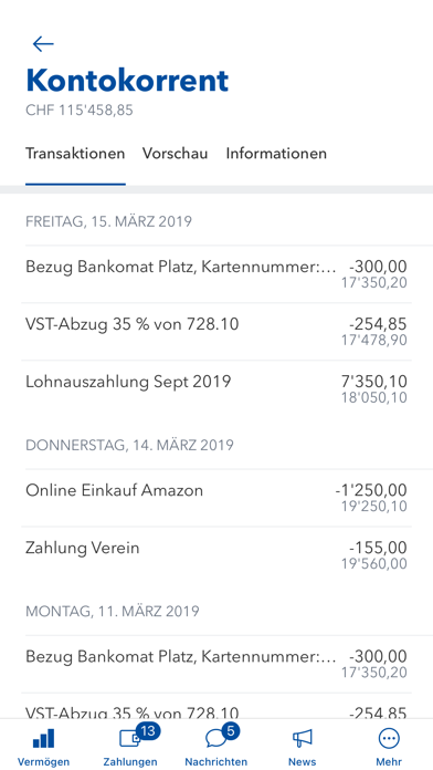 Ersparniskasse Rüeggisberg Screenshot