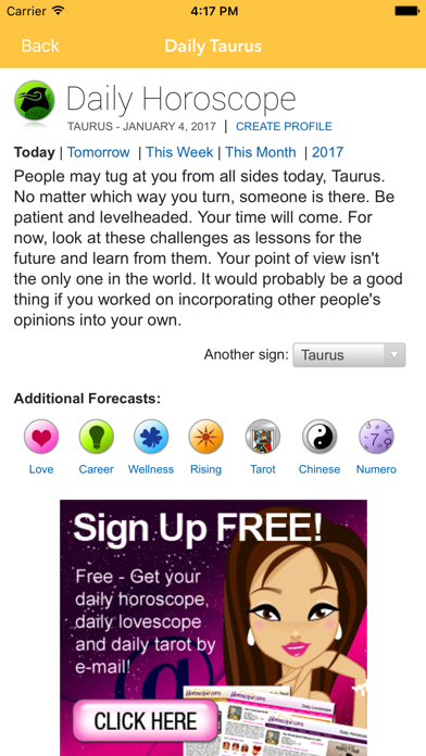Daily Horoscope - Free Astrology & tarot reading Screenshot