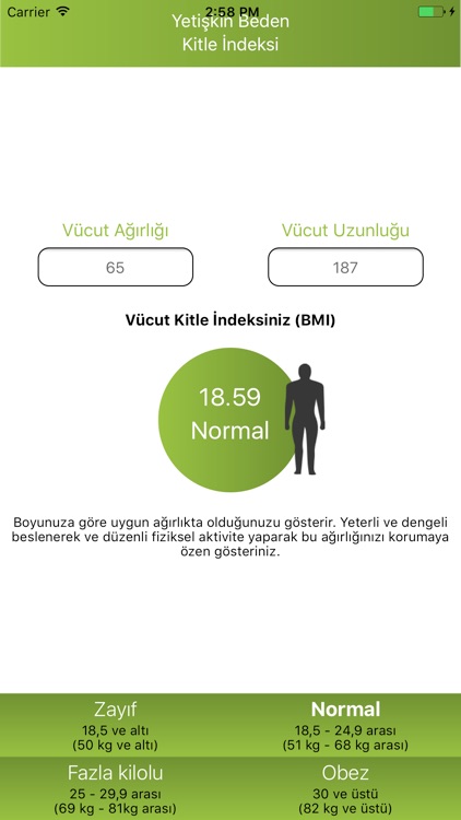 Vücut Kitle İndeksi BMI screenshot-4