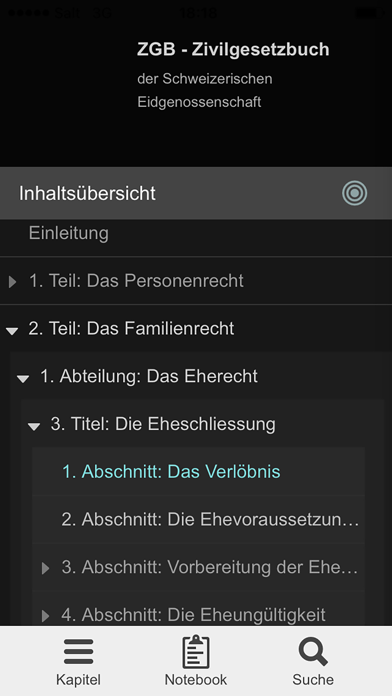 Screenshot #1 pour ZGB - Schweizerisches Zivilgesetzbuch