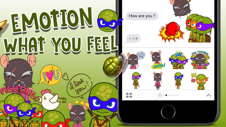 Turtles Cartoon Stickers for iMessage