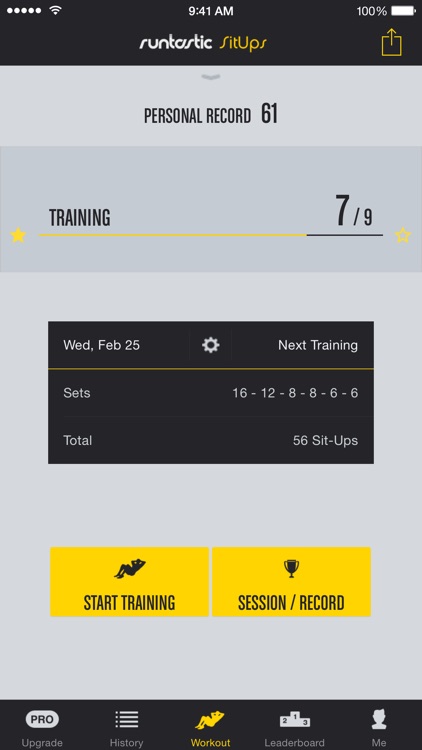 Runtastic Sit Ups: Abs Trainer & Counter screenshot-0