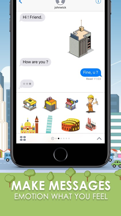 Architecture Emoticons Stickers Keyboard ChatStick