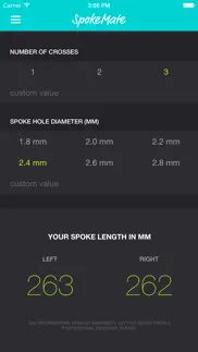 spokemate: spoke-length calculator iphone screenshot 1