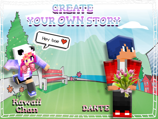 Cute Couple Dante & Kawaii Skins For Minecraft PEのおすすめ画像1