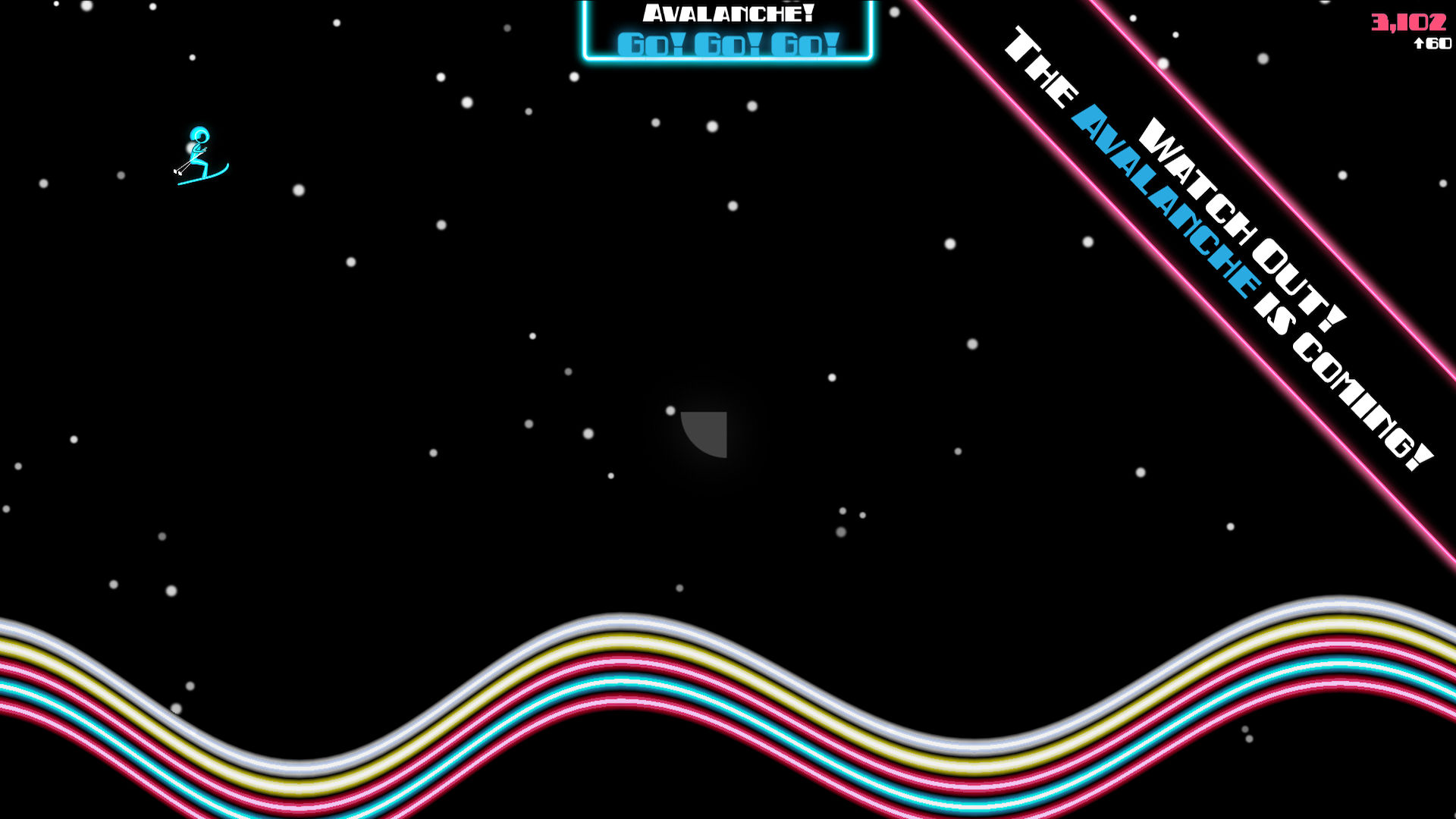 Ski On Neon - Top Flying Game! screenshot 7