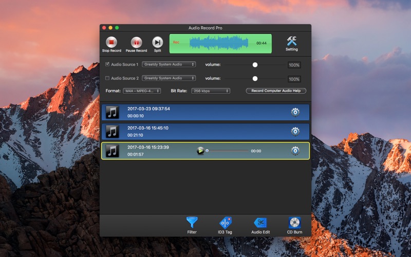 Screenshot #2 pour Audio Record - Audio Recorder