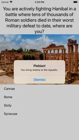 Game screenshot A Roman Republic Trivia Game hack