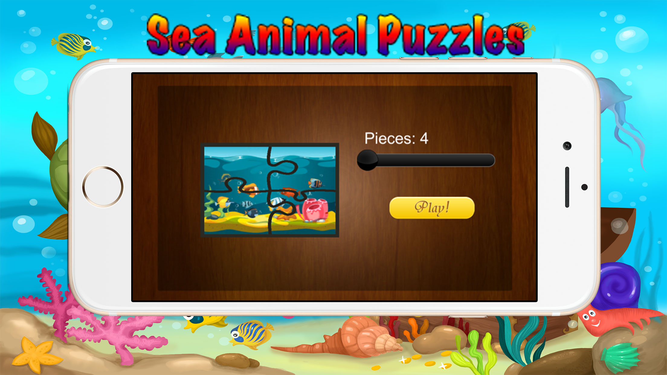 Sea Animal Jigsaw Puzzles for Toddlers Kids Games