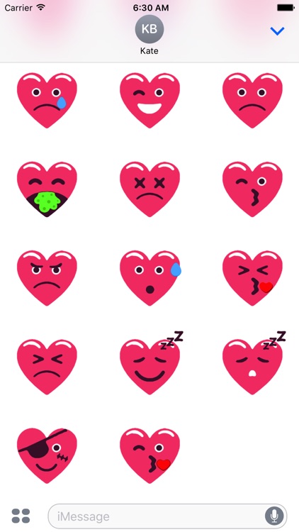 Heart Pink Love Emojis Stickers for iMessage screenshot-4