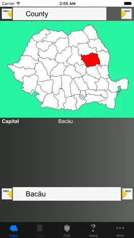 Game screenshot Romania Region Maps and Capitals mod apk
