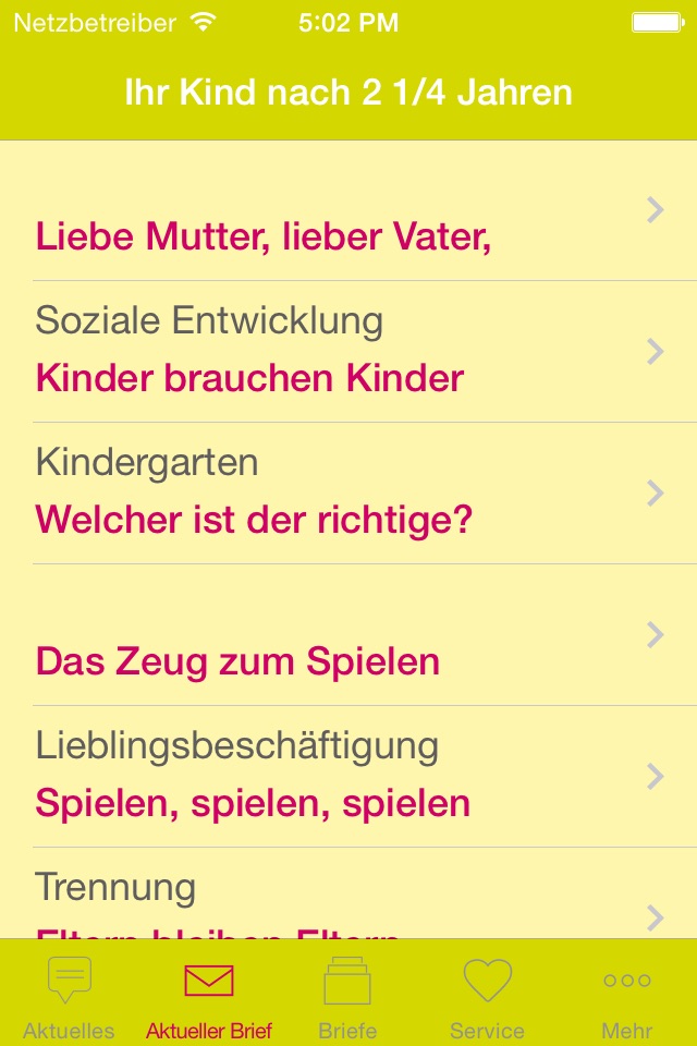 Elternbriefe screenshot 3