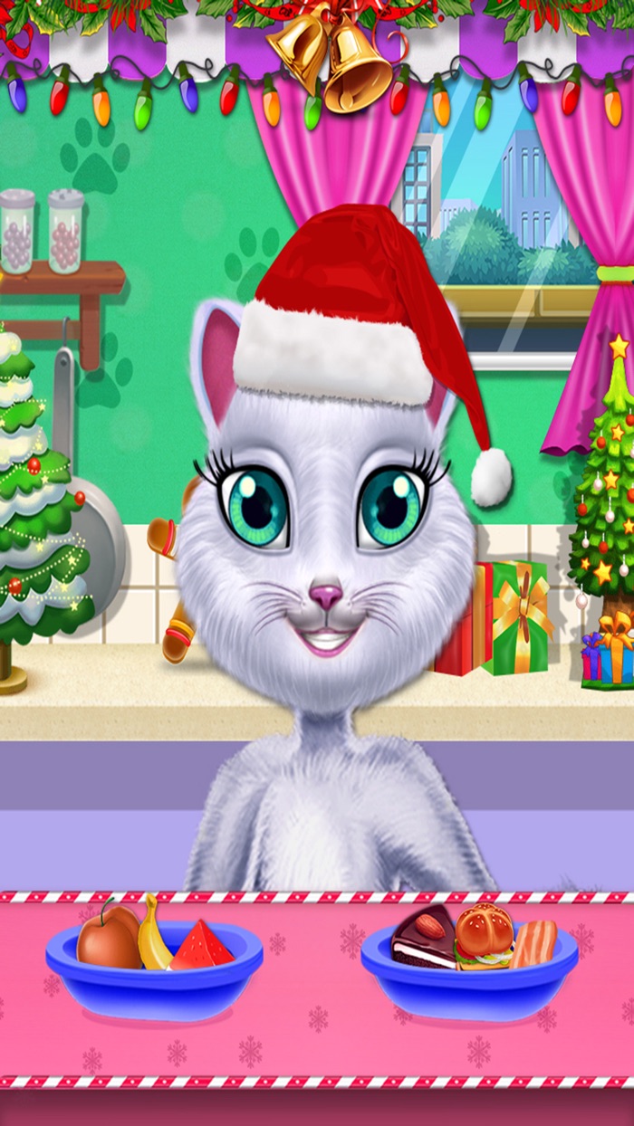 Christmas Kitty Spa Salon - Cat Beauty Care Salon
