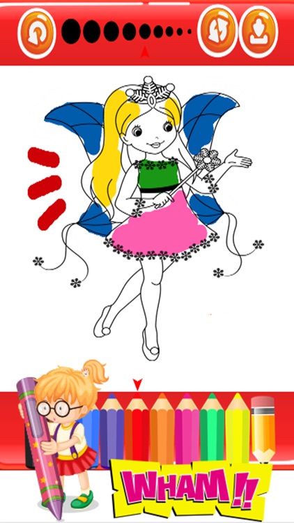 Princess Fairy and Mermaid Coloring Pages For Girl screenshot-3