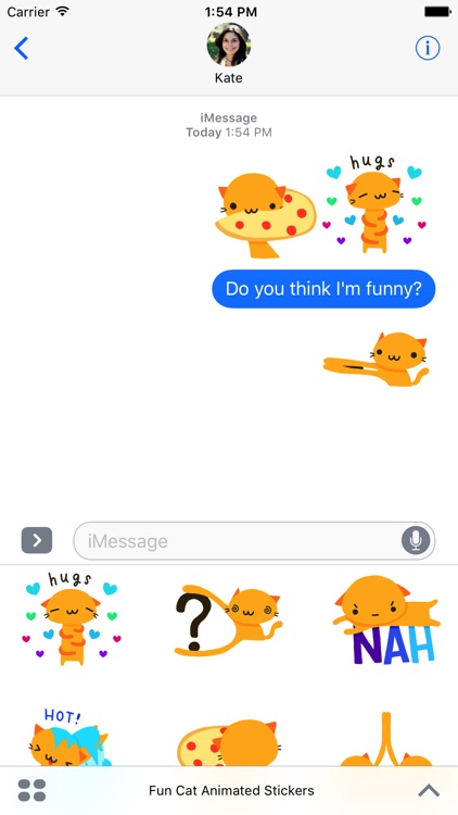 Fun Cat Animated Emoji Stickers