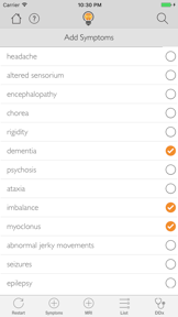 Neurology Dx screenshot