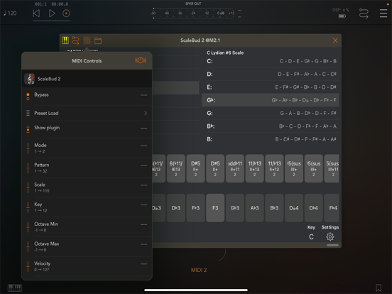 ScaleBud 2 AUv3 MIDI Keyboard iPad screenshot 5 - Music app