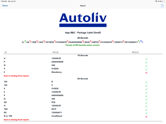 Screenshot #6 pour Autoliv LabelCheck