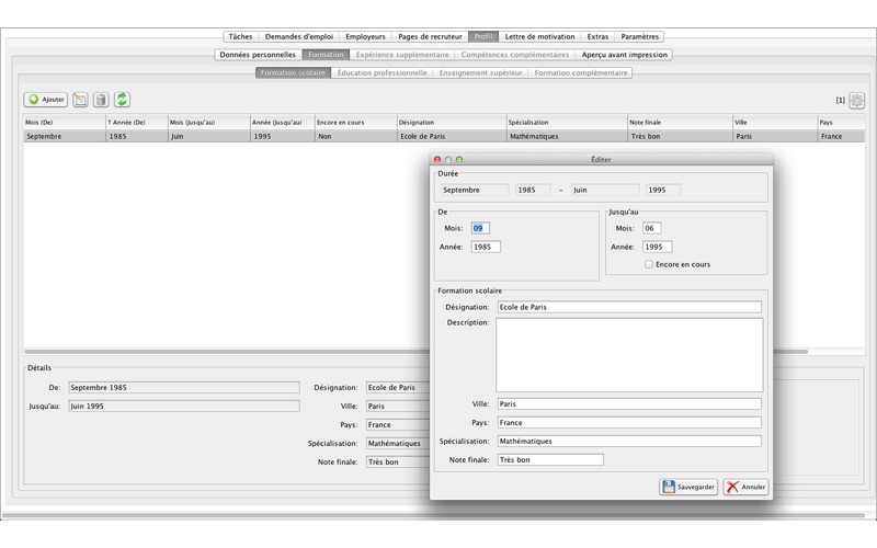 Screenshot #2 pour Assistant de demande d'emploi