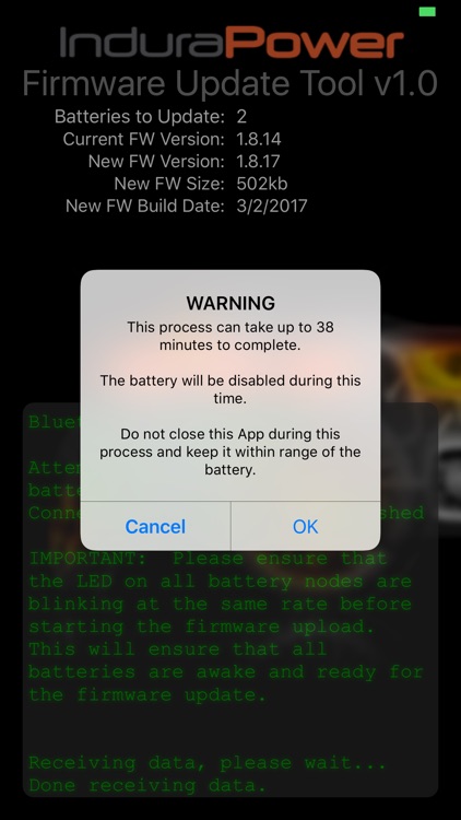 Update for Indura Batteries