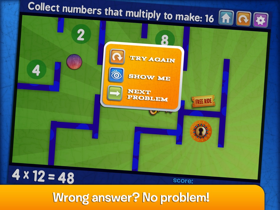 #4. Marble Math Multiplication (iOS) Podle: Artgig Studio