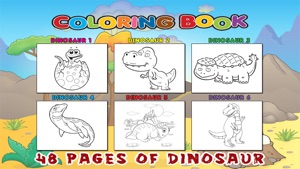 Dinosaur Coloring Book Free Pages for Toddler Kids screenshot #2 for iPhone
