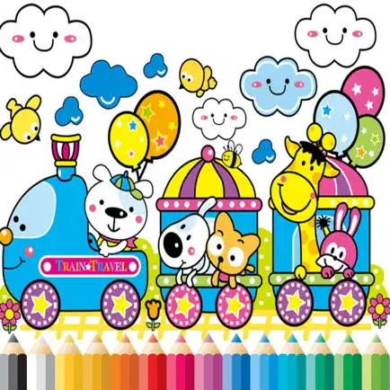 Train Coloring Book - Activities for Kid Cheats