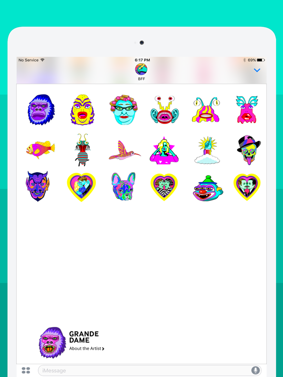 Screenshot #6 pour Electric Crazyland. Stickers by Grande Dame