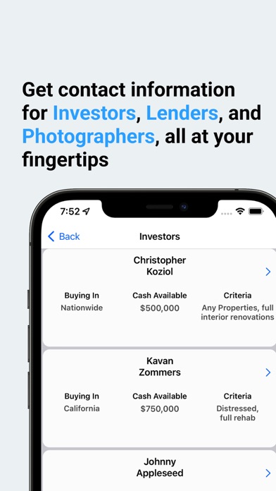 Acquired Real Estate Screenshot